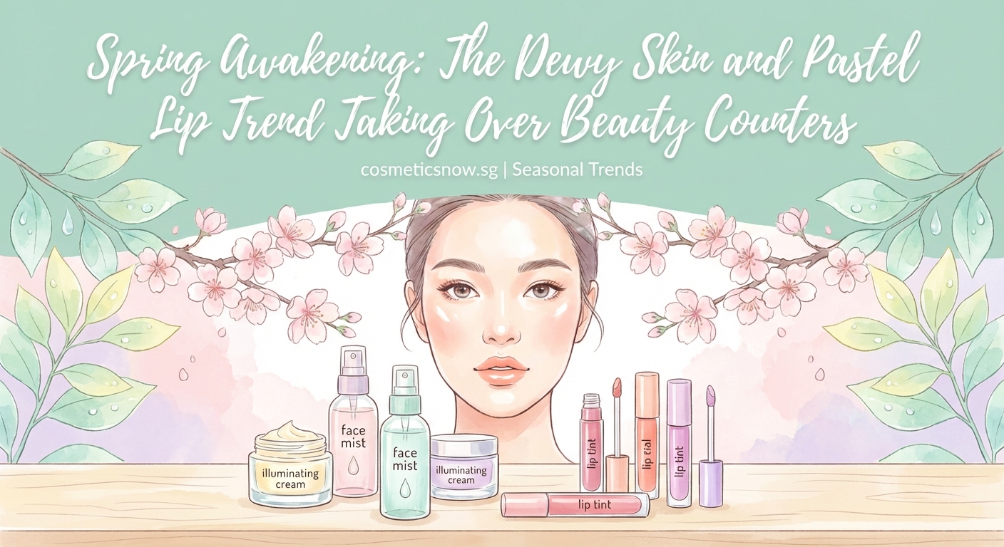 Spring Awakening: The Dewy Skin and Pastel Lip Trend Taking Over Beauty Counters - Illustration 1