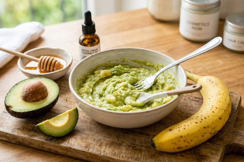 How to Make a Nourishing Avocado and Banana Hair Mask for Dry, Brittle Hair